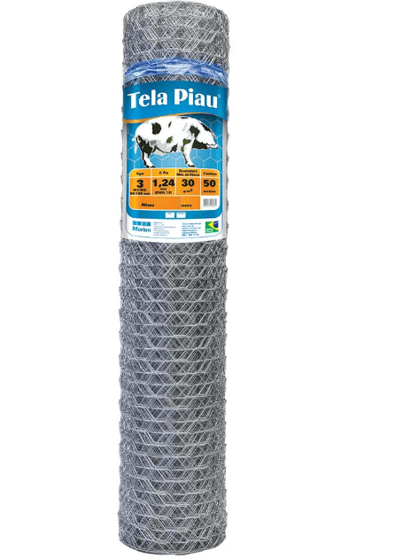 Tela Mangueirão Galvanizado 18BWG 1m x 50m T3 Morlan